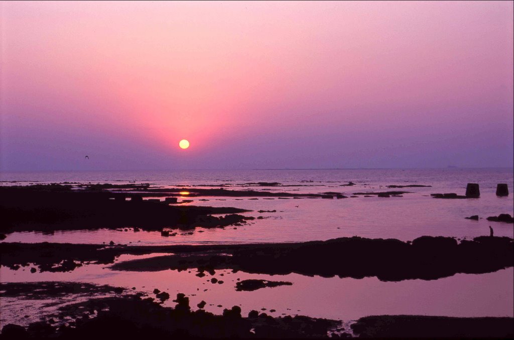 マリン・ドライブから見るアラビア海に沈む夕日, Бомбей