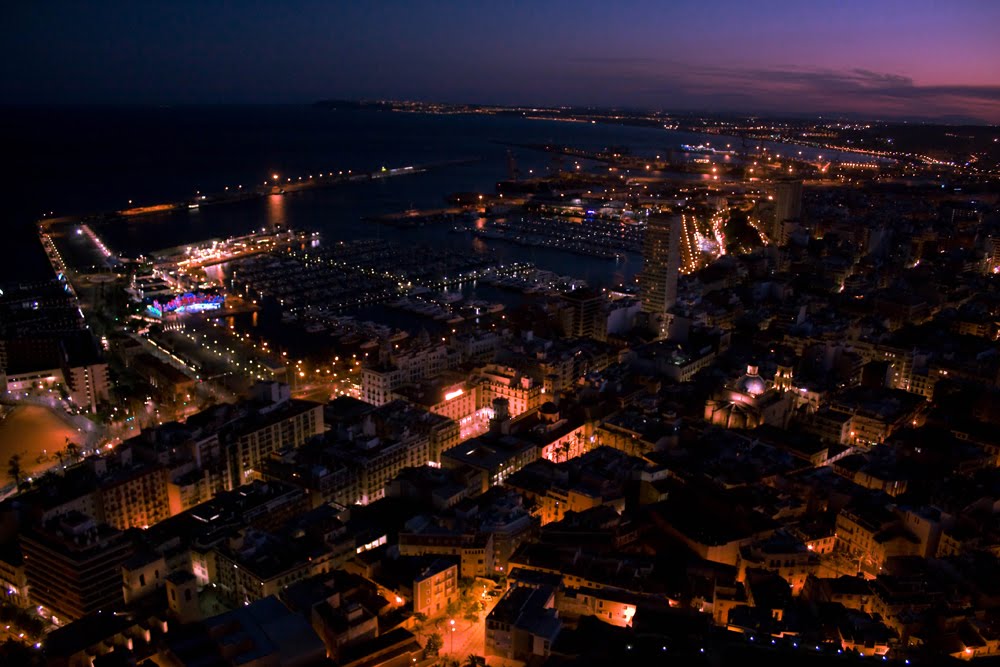 Alicante - Night panorama, Аликанте