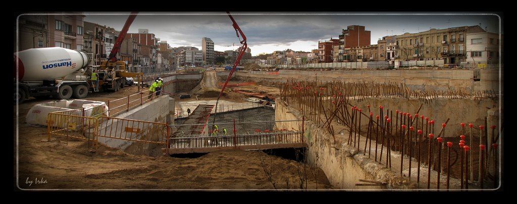 Badalona - construction of the next station of  Metro -  January 2009, Баладона