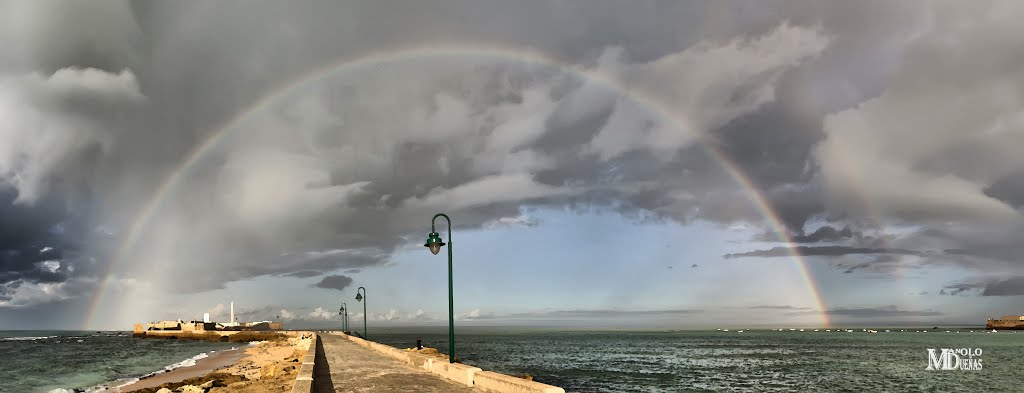 Panoramica de la Caleta con arcoiris, Алжекирас