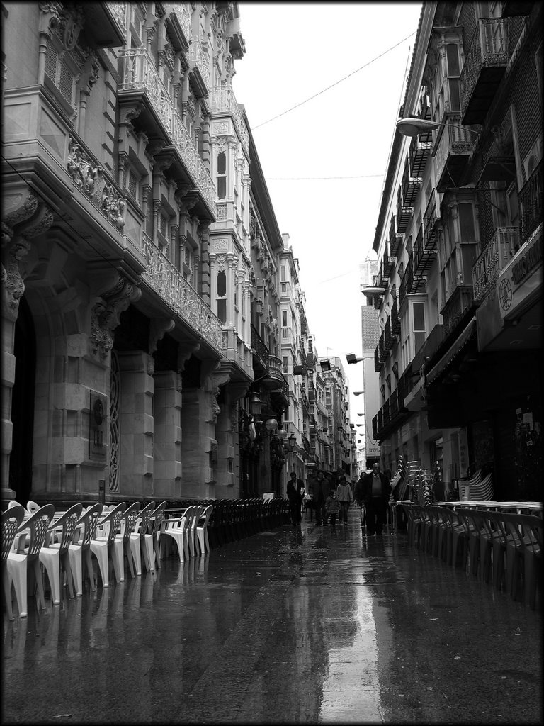 Calle Mayor. Llueve, Картахена