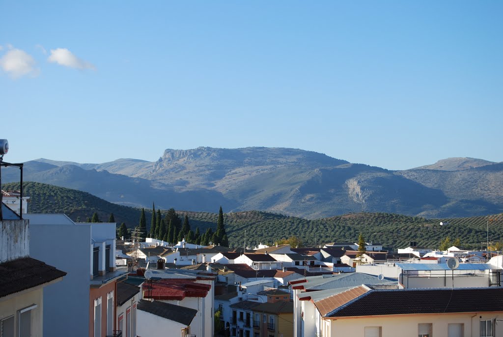 Vista  parcial de  Priego y  Sierras  que lo rodean (NW)(f), Кордоба