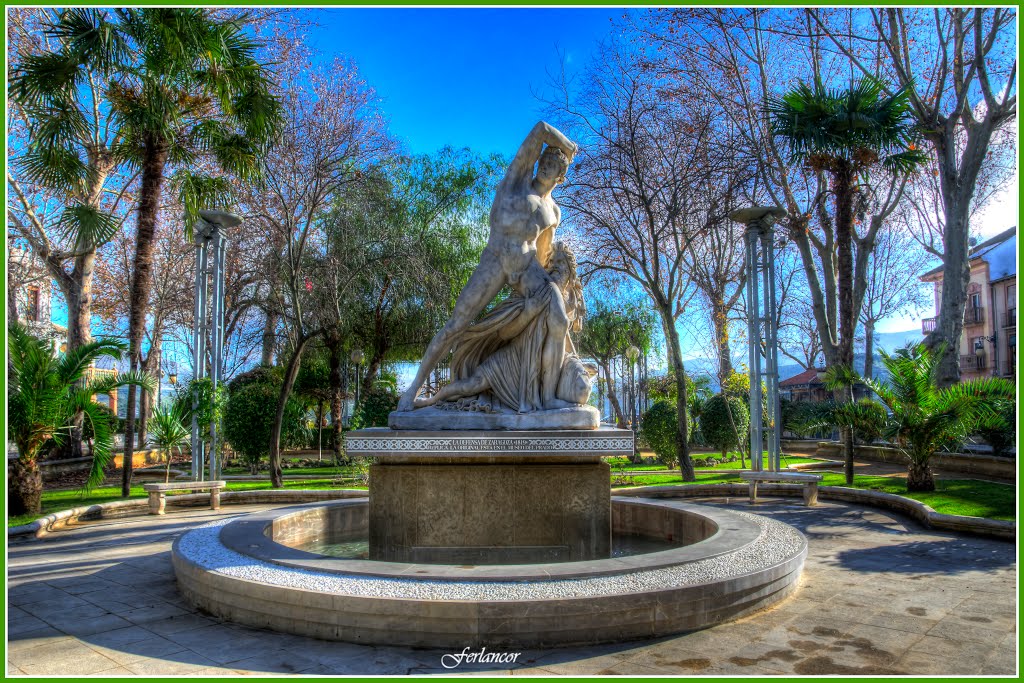 Parque  de  Colombia.  (f). Monumento a  la  defensa  de  Zaragoza. (1839).Dedicada   a  **Meersch**., Кордоба