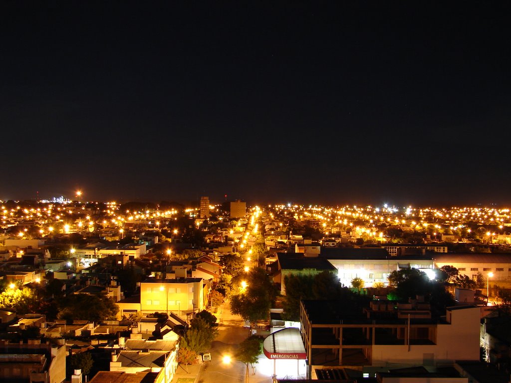 Vista nocturna de Bahía Blanca (12/02/2006), Байя-Бланка