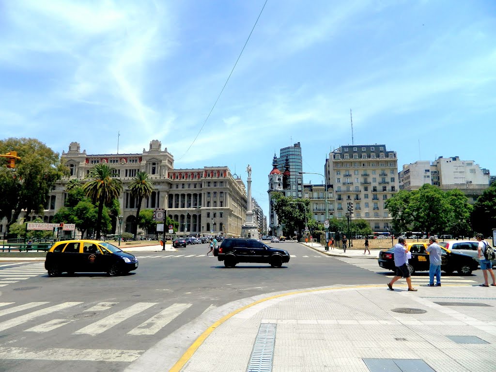 Palacio de Justicia y monumento a Lavalle. C.A.B.A., Буэнос-Айрес