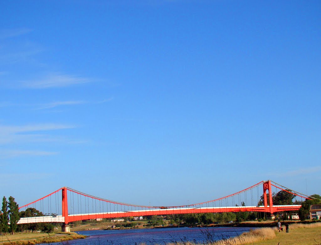 Necochea (Bs.As.) - Puente colgante sobre el Río Quequen - ecm, Некочеа