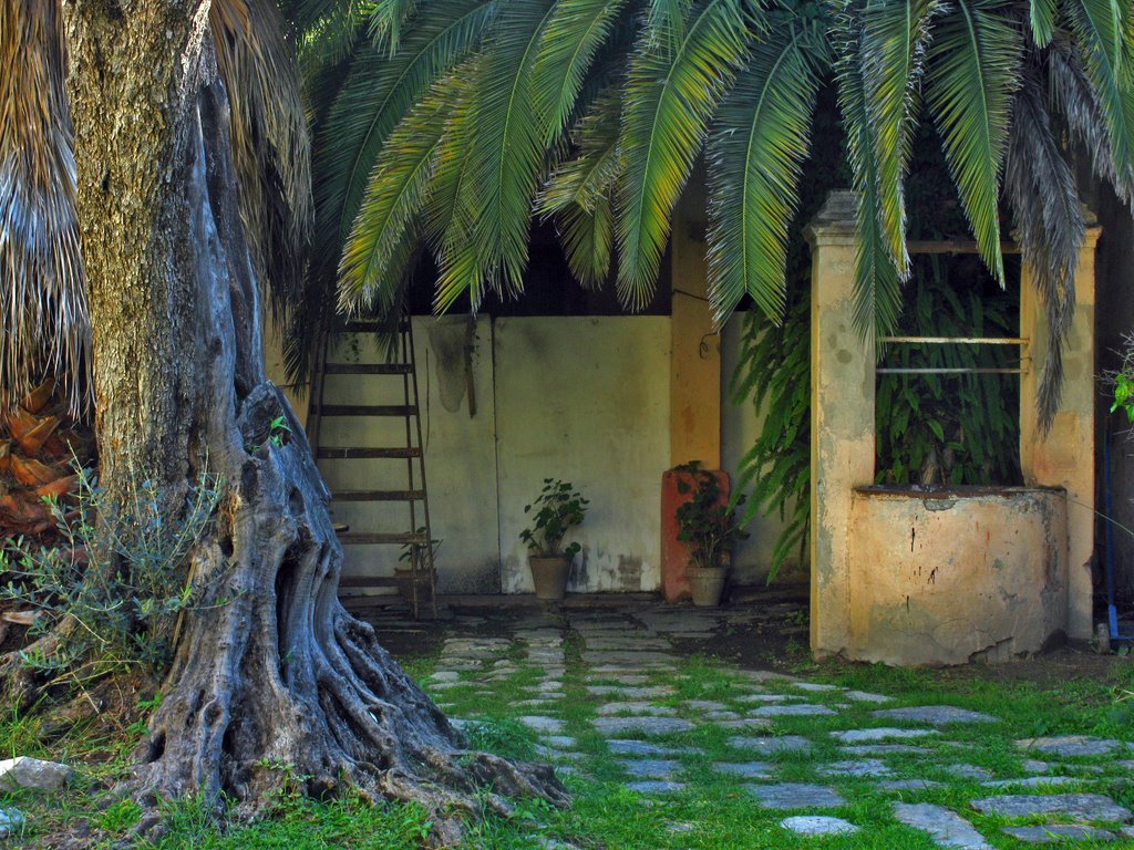 Casa de la Cultura - patio interno - aljibe, Альта-Грасия