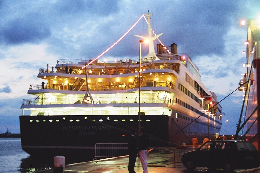 Cruise Ship Docked at Bari Port, Бари