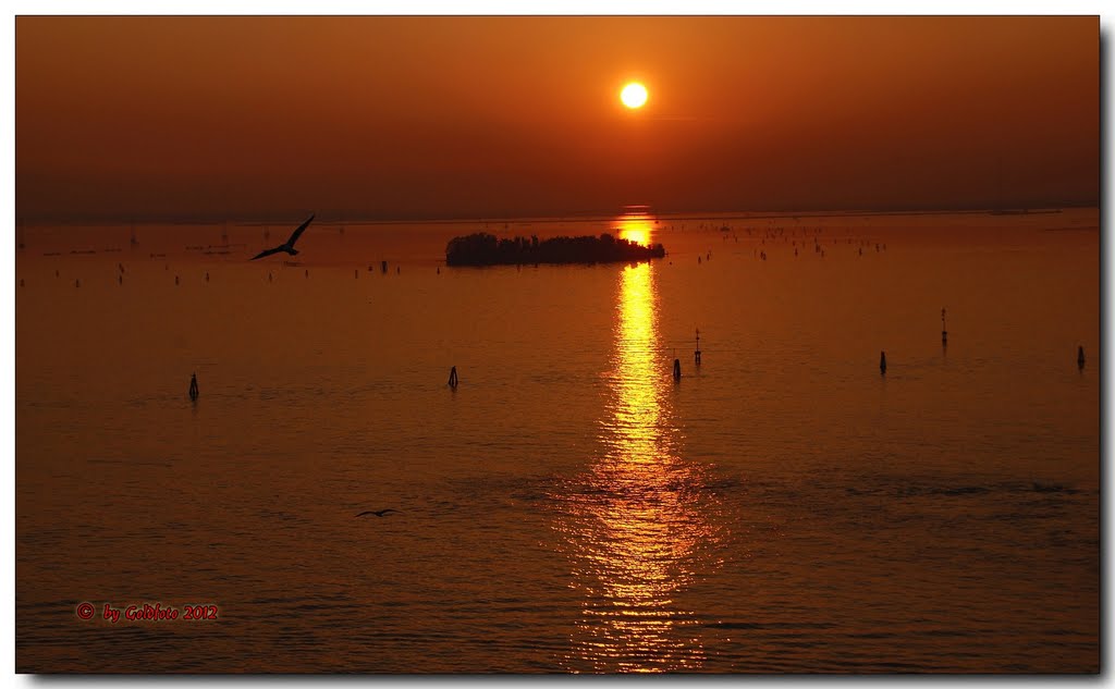 Abenddämmerung über der Lagune von Venedig***Sunset over the Lagoon of Venice, Венеция