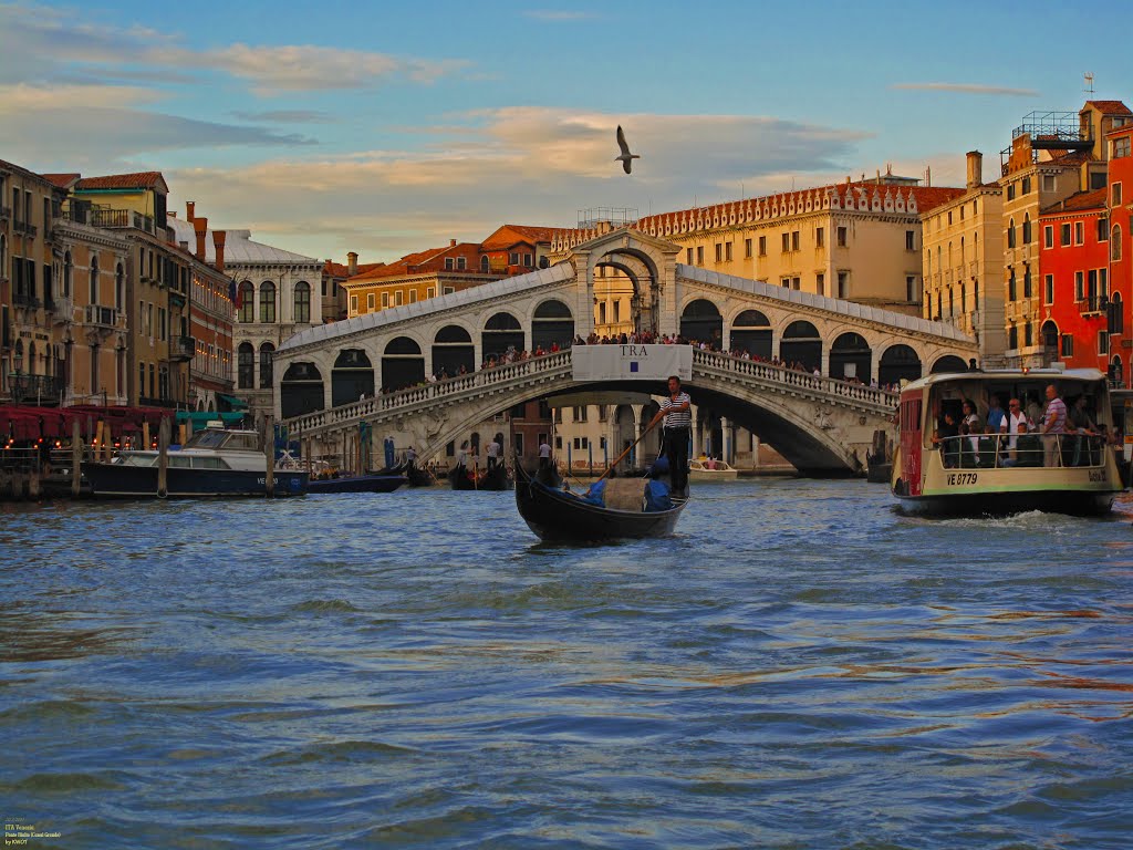 ITA Venezia Ponte Rialto (Canal Grande) from Gondola by KWOT ♥♥♥♥♥♥♥♥♥♥, Венеция