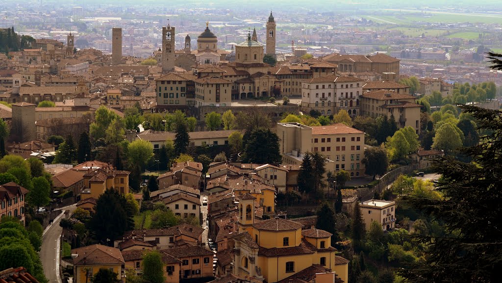 Bergamo - Città Alta dallalto., Бергамо