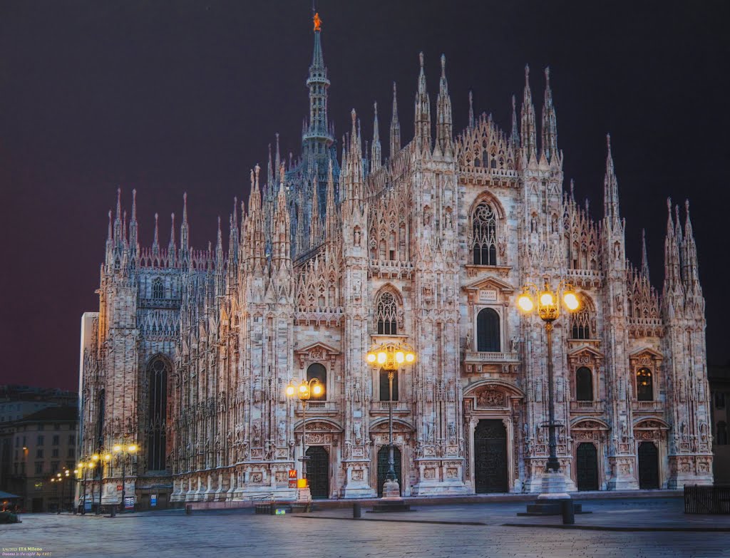 ITA Milano Duomo in the night by KWOT ☆2nd PRIZE: 2013-05 Human Constructions☆, Милан