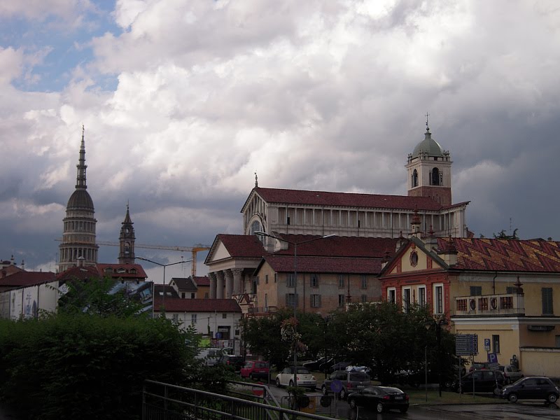 Vista di Novara con Cupola e Duomo, Новара