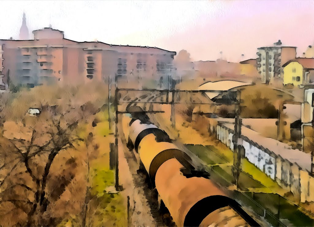 Novara - Immagini pittoriche del quartiere SantAgabio (05), Новара