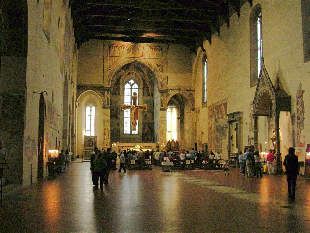 Arezzo - Chiesa di San Francesco - Abside con gli affreschi de "La leggenda della vera Croce" di PIERO DELLA FRANCESCA, Ареццо