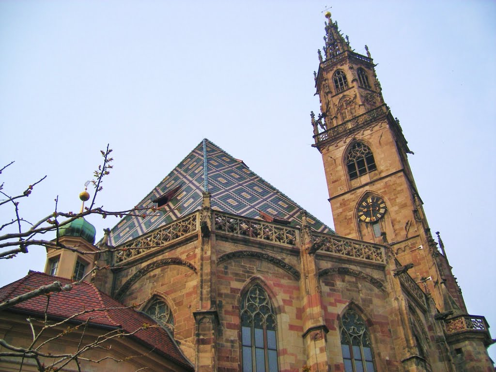Duomo di Bolzano: labside poligonale e il campanile, Больцано