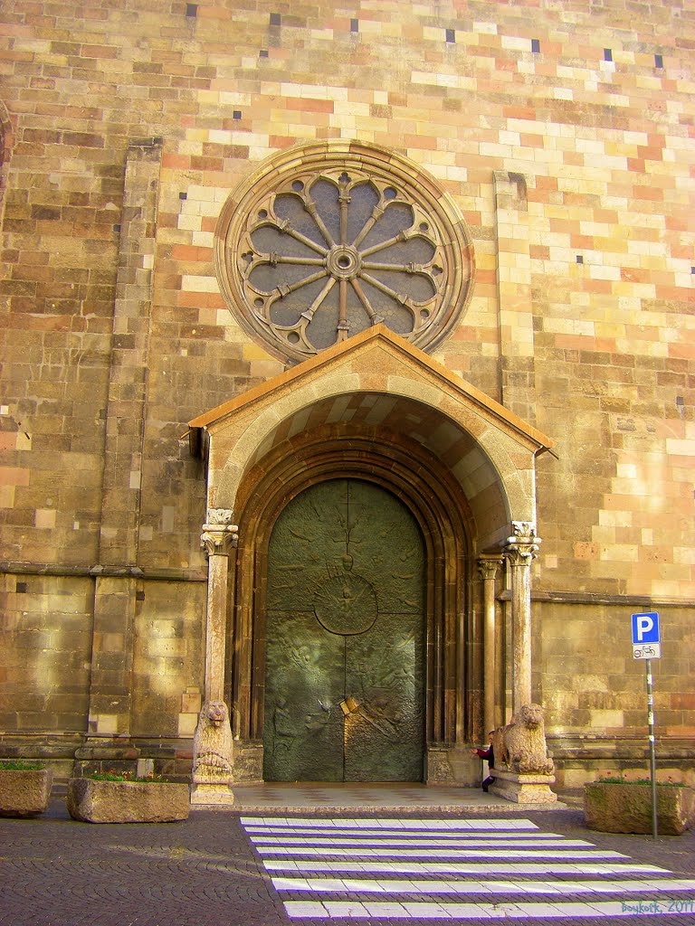 ITA - Bolzano (Bozen) - The brass door of Duomo di Bolzano Maria Himmelfahrt, Больцано