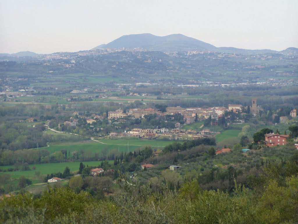 Torgiano e Perugia viste da Via Montesanto, Перуджиа