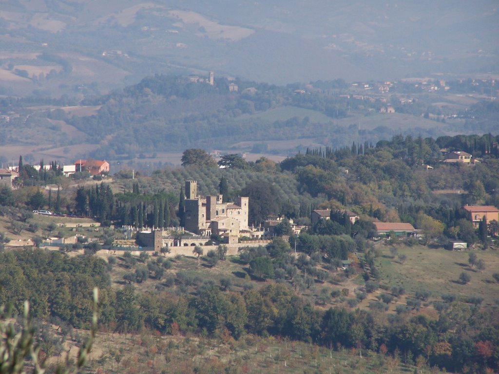 Perugia - Basilica di S.Pietro - La vista della campagna dallorto medievale, Перуджа