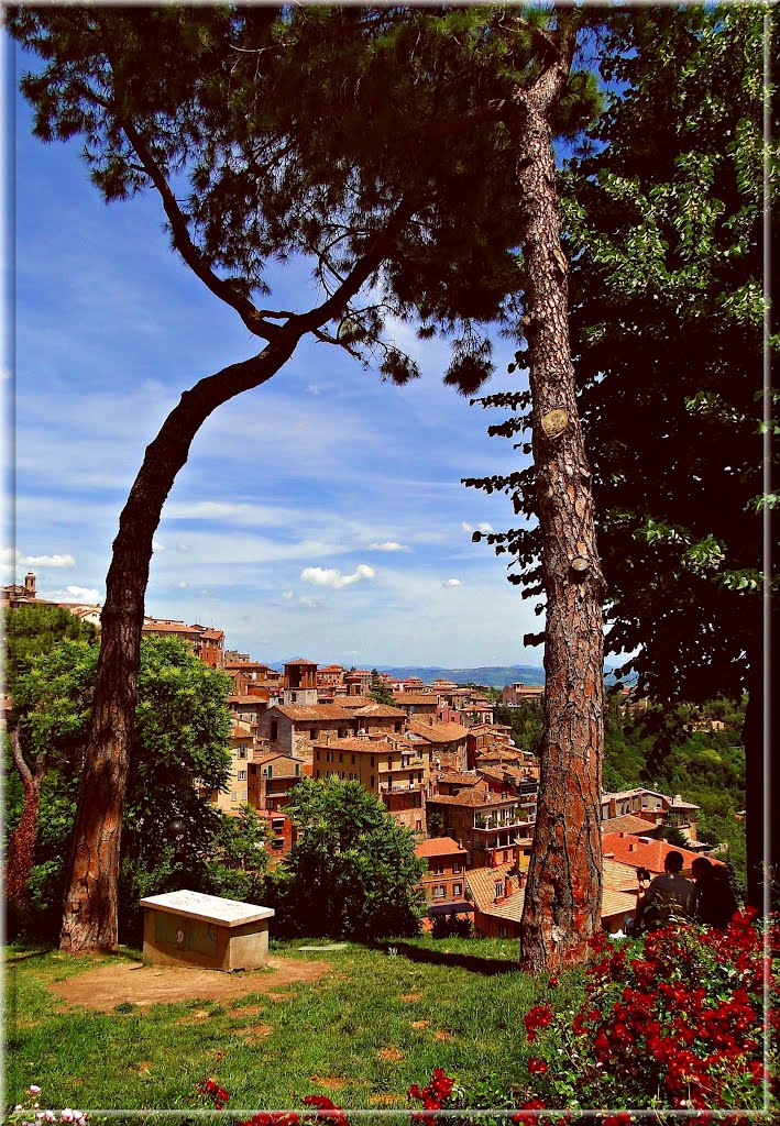 Blick auf Perugia, Перуджа