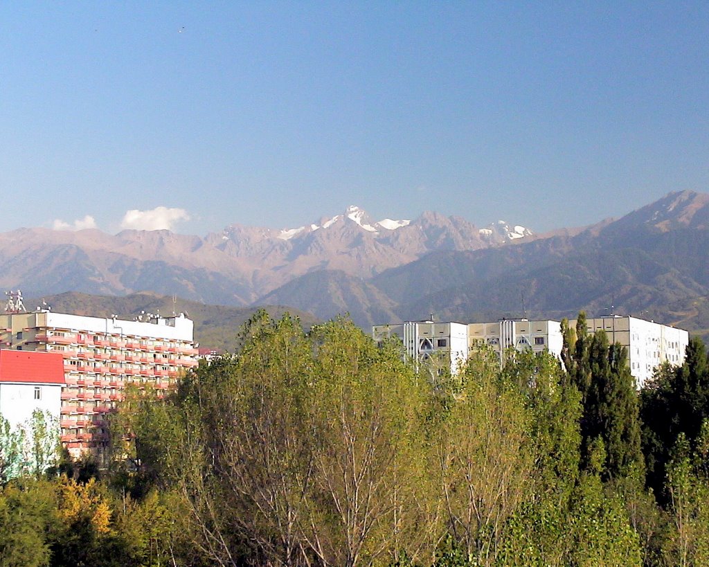 The Chimbulac mount of Zailiysky Alatau mountains in Almaty, Алма-Ата