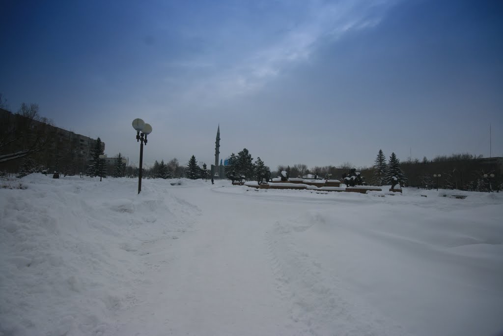 Liberty Square, Ust-Kamnogorsk winter 2009, Белогорский