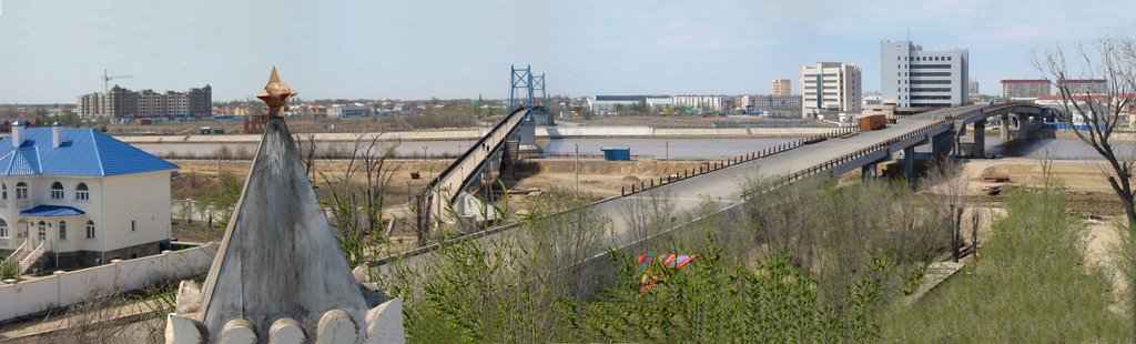 Панорама мостов Жилгородка, Ойтал