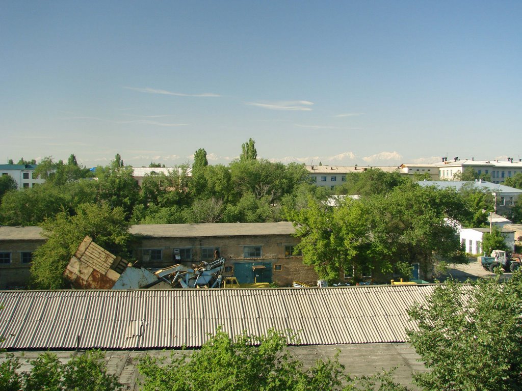 Вид от дома по ул.Ниеткалиева 7, Тараз