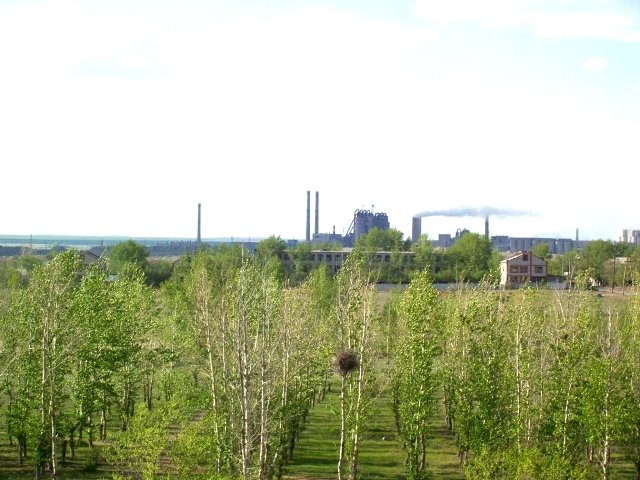 Цем.завод с крыши СШ №32, Актау