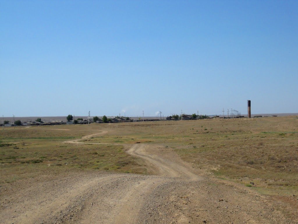 Aul. Road to Zhezkazghan, Аралсульфат
