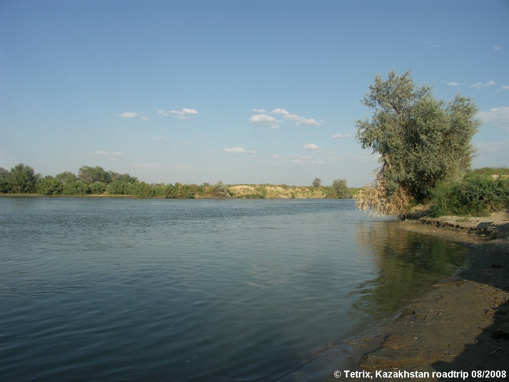 Road M32 Kyzylorda-Aralsk Syrdarya river, Джалагаш
