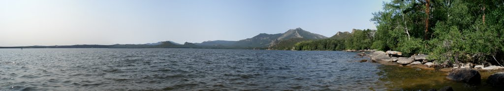Панорама на берегу озера Боровое, Боровое