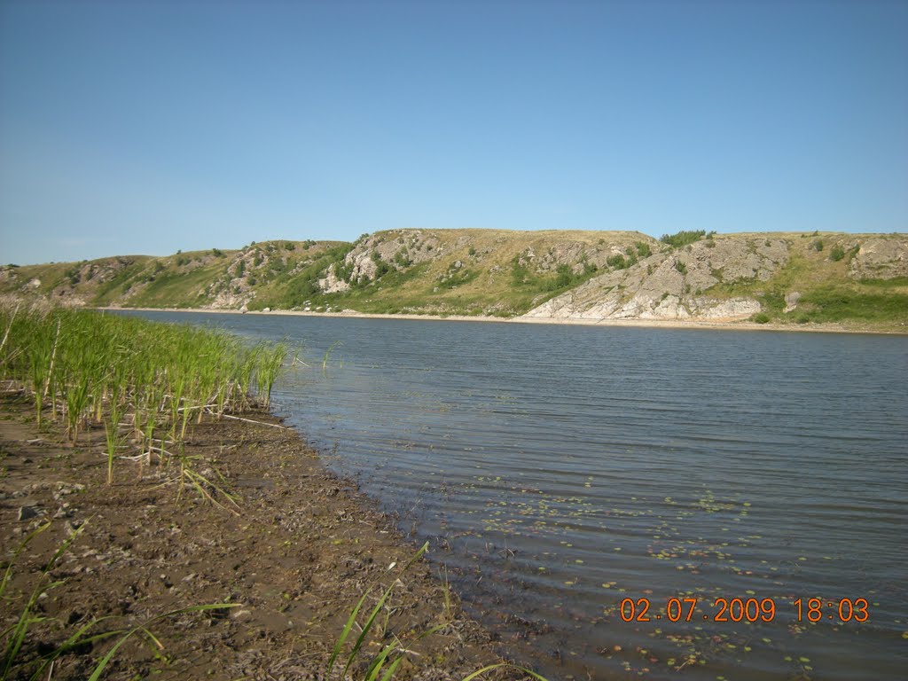 Река Ишим у села Крещенка, Володарское