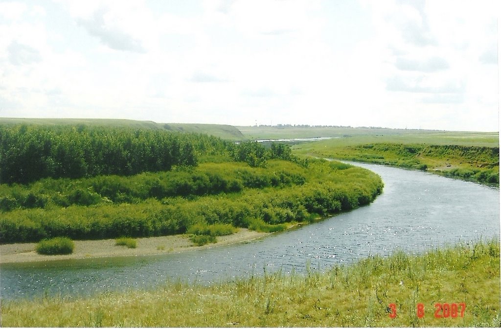 Kasachstan. Ishim river.Old Peski. Казахстан, Река Ишим. Старые Пески., Володарское