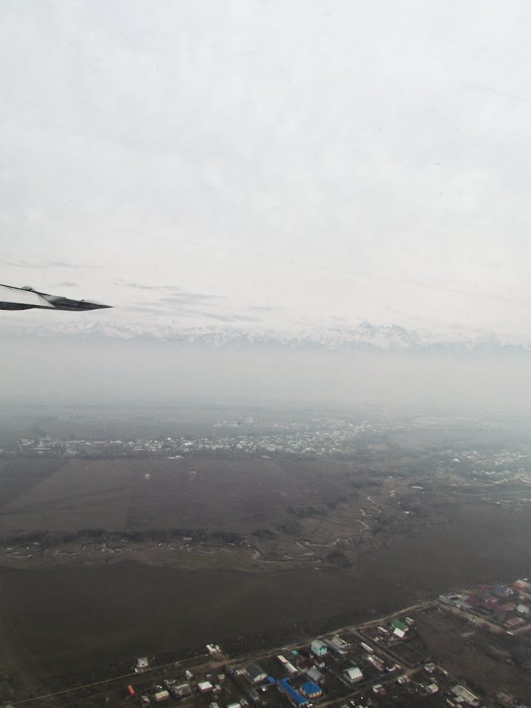 The view from the plane / Вид с самолёта заходящего на посадку, Орджоникидзе