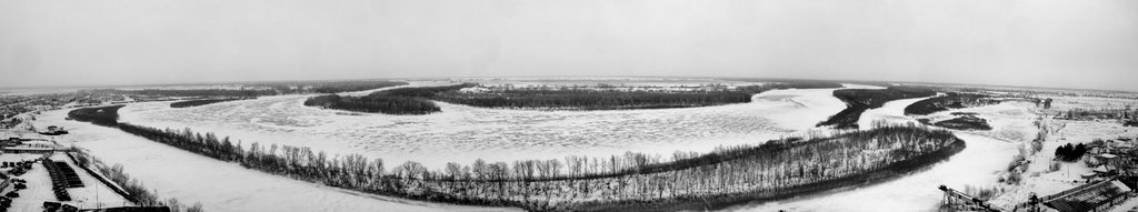 Winter river( view from granary), Иртышск