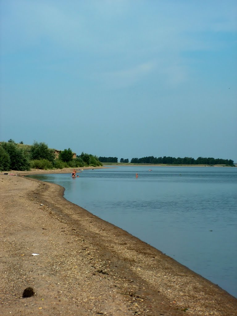 Сергеевское водохранилище на реке Ишим у села Баганаты, Благовещенка