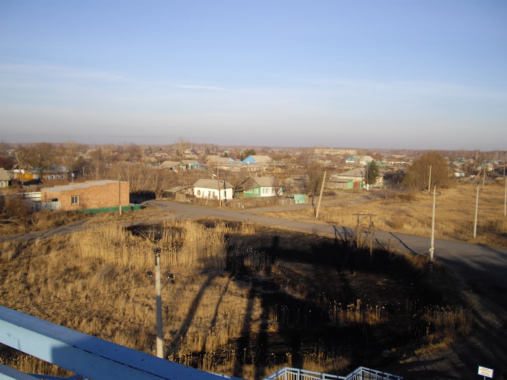 Панорама Булаево с ЖД моста., Булаево