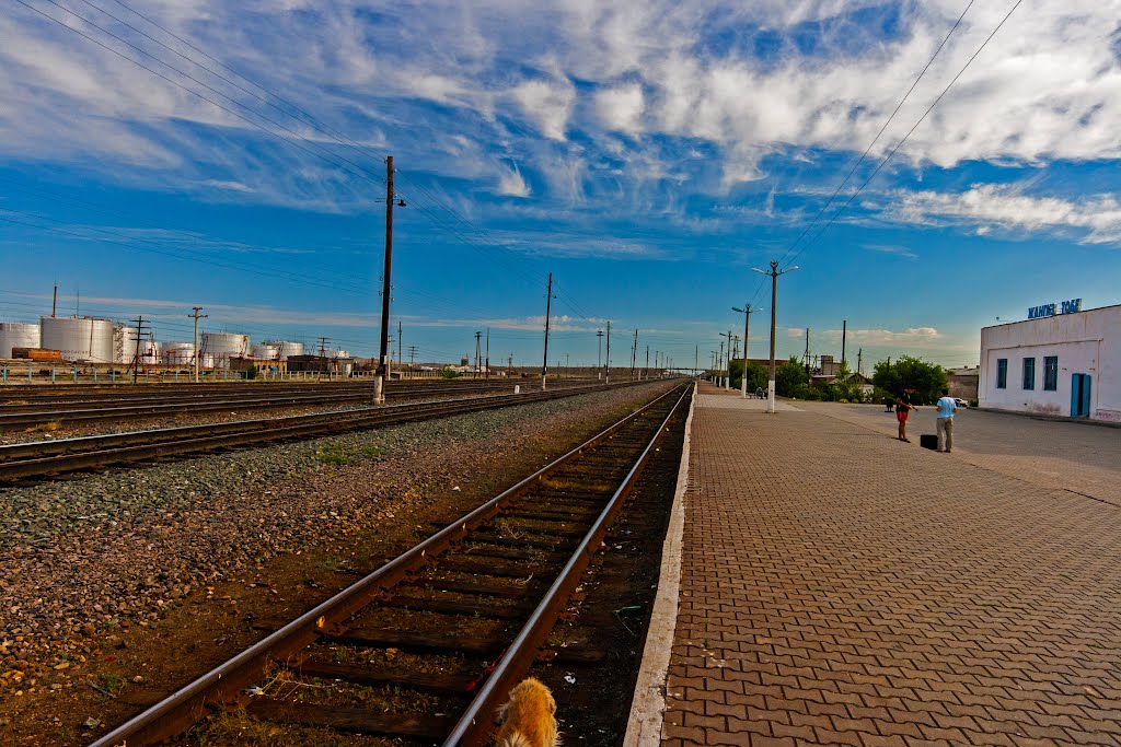 Looking north Zhangiztobe Train Station, East Kazakhstan, Жангизтобе