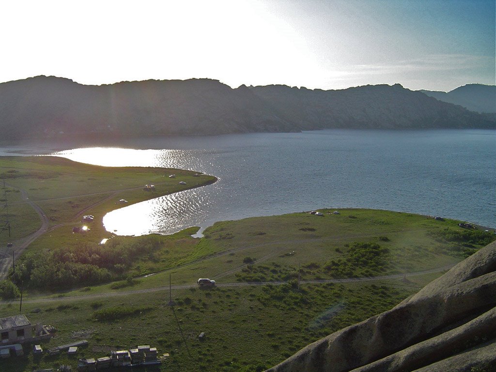 Сибинское озеро вид с горы, Кокпекты