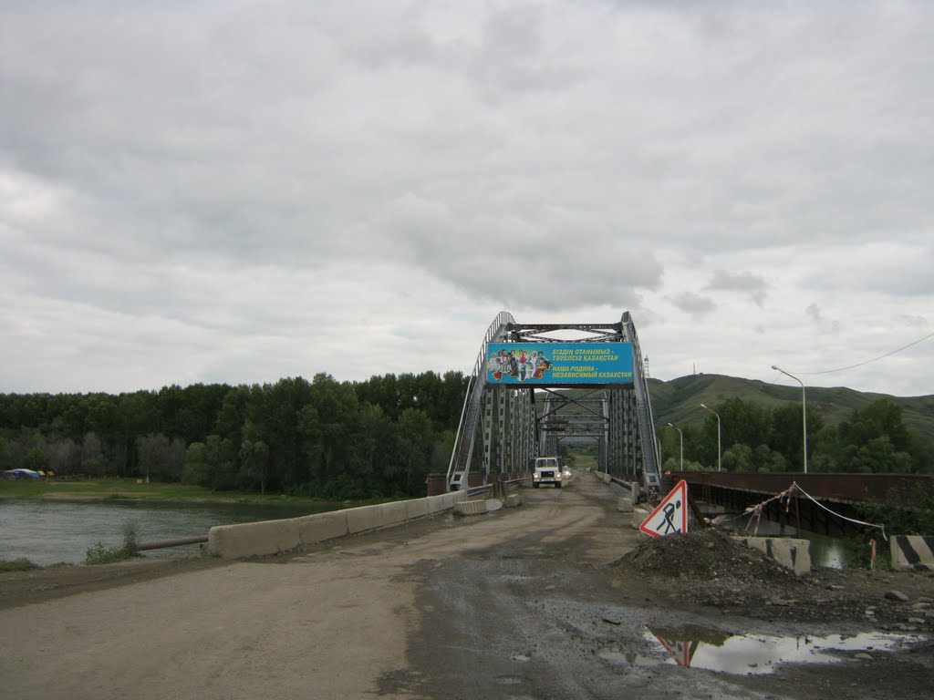 Ремонт моста через р.Уба возле Шемонаихи (июль 2010г.), Новая Шульба