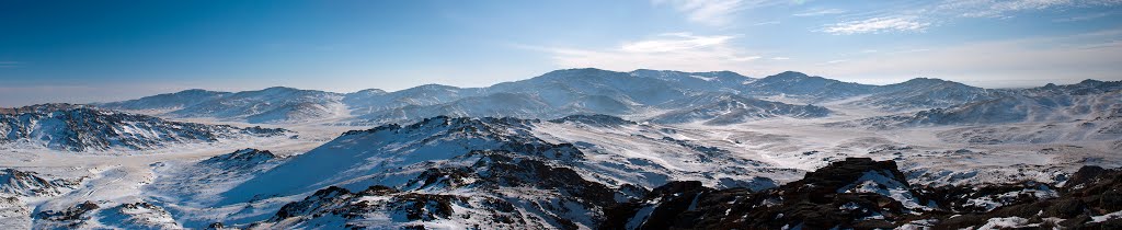 Зимний вид."Дегелен"// Degelen mountain pass. Winter, Семипалатинск
