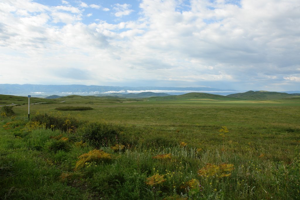 A view of the Narymsky Khrebet (from the Chirkain), East Kazakhstan, Андреевка