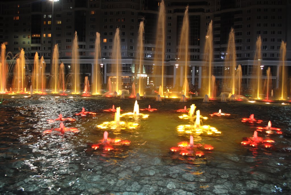 Світло-музичне фонтанне шоу_Fountain. Light and music show, Астана
