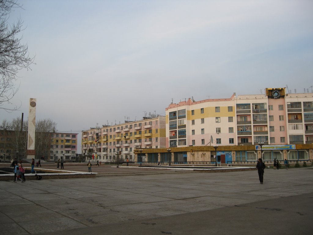 Akmol settlement (former Malinovka). Central square, Целиноград