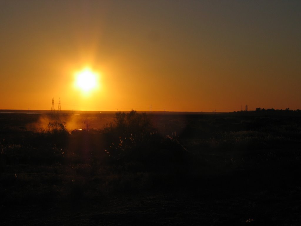 06.11.05 Leninsk, sunset, Байконур