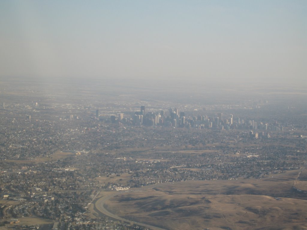Aerial of downtown Calgary, Калгари