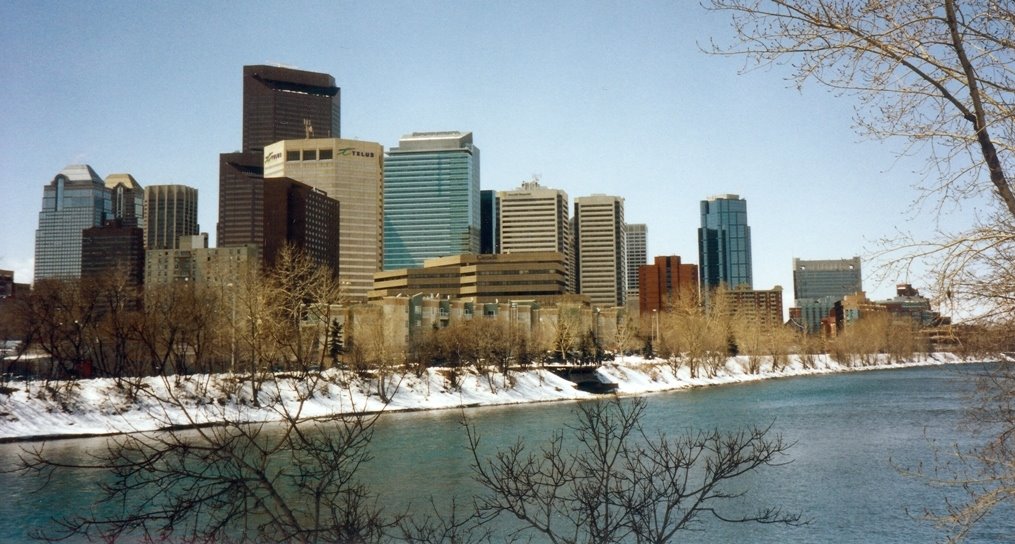 Bow river & Calgary Downtown, Калгари