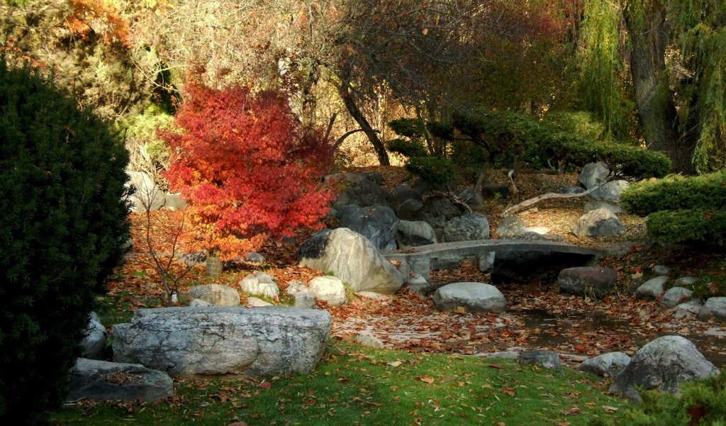 Japanese Garden in Autumn, Polson Park, Вернон