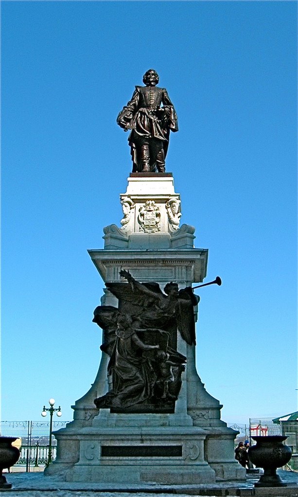 Statue de Samuel de Champlain, hiver 2009, Вердан